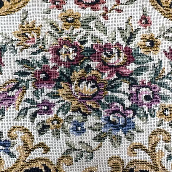 Vintage Handbag 1970s Floral Tapestry Evening Purse Gold Chain Strap Hong Kong - Picture 7 of 12